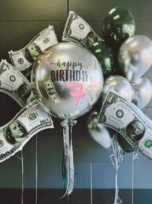 2/4 Stücke Geldschein Luftballons, große wiederverwendbare Dollarschein Luftballons für Geburtstagsdekoration, Themenpartys mit Geld, Kasino-Partys, Junggesellenabschiede, Vegas-Partys, Abschluss, Spaß Geld-Themen-Party, Geschenk für den Vater, Bankinterieur Hintergrund Dekoration