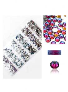 1728 Pcs Flat Back Crystal Glass Nail Art Rhinestones. 4#-12# 6 Sizes Mix DIY Decorations For Nails, Clothes, Bags, Hair Accessories, Cars, Beddings, Pendants, Etc. Suitable For Teenage Girls, Women Nail Art, Eye Makeup, Face Stickers, Jewelry Decoration Flat Back Rhinestones. 6 Bags Of Crystal Glass Flat Back Rhinestones. Nail Charms Nail Gems Nail Supplies