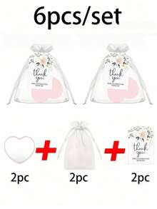 18 pezzi set di specchi da viaggio a forma di cuore portatili e carini, piccoli specchi da viaggio compatti per il trucco, con 6 specchi a forma di cuore, 6 sacchetti di organza, 6 cartellini di ringraziamento, ideali per feste da principessa, addii al nubilato, matrimoni, anniversari - Multicolore - Visualizzare 8