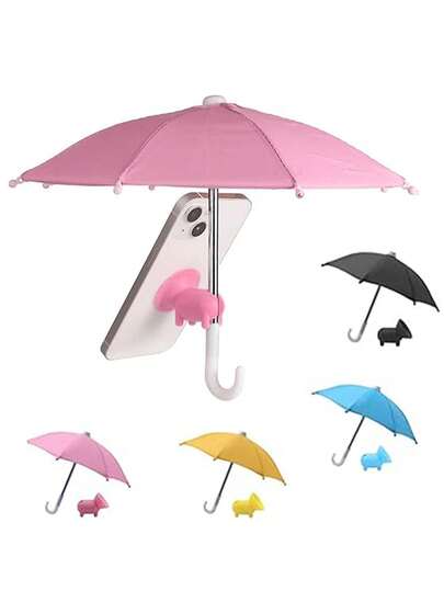 2 st/set justerbart telefonparasoll, UV-skyddande telefonparasoll - universellt sött stativ med sugkopp, utomhus antireflexbehandlad telefonsolskydd, reseessens