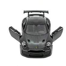 Miniatura Porsche 911 Carrinho Ferro Coleção Fricção Abre as portas - Preto - Visão 2
