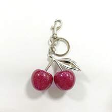 1 件时尚奢华樱桃形钥匙扣，女士水晶装饰，适合日常佩戴和礼物，汽车配件，包包饰品，背包，学校，可爱，哥特，Y2K - 多色1 - 查看 17