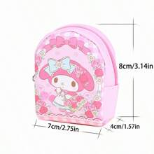 Sanrio Sanrio 1pc Girl Style Storage Bag, Cute Data Cable, Key, Change And Sanitary Pad Storage, Fashionable Storage Mini Keychain Small Bag