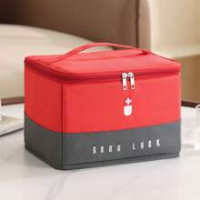 1pc Empty First Aid Bags Travel Medical Supplies Cosmetic Organizer Insulated Medicine Bag Convenient Safety Kit Suit For Family Outdoors Hiking Camping Car Office Workplace