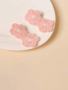 7个婴儿/儿童可爱粉色花朵、向日葵、爱心公主发夹，适合拍照、婚礼、派对、日常佩戴、新年、情人节、返校季等场合。