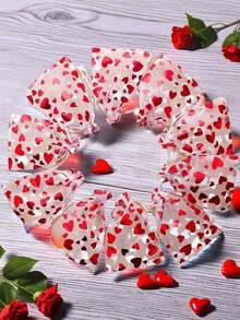 20 件透明心形欧根纱礼品袋。密集欧根纱材质，经久耐用。抽绳闭合设计，快速轻松闭合。 - 白色 - 查看 5