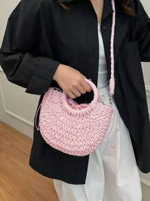Bohemian Woven Handbag, Fashionable Women's Shoulder Bag, High-Quality Multifunctional Shopping Tote, Suitable For Travel And Vacation, Earthy Tone For Autumn Outfits, Accessory For Casual Daily Use, Fashion Summer Vacation Bag, Beach Essentials Women Bags For Vacation & Holiday, Vacation Essentials, Perfect For Summer, Vacation & Beach