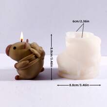 1PC Capybara Series Silicone Mold (Carrying Oyster/Turtle/Bee Bag Design) For DIY Aromatherapy Candles, Plaster Sculptures, Handmade Soaps & Diffuser Stones Crafting