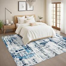 Modern Abstract Printed Carpet Machine Washable Carpet Soft Foldable Carpet Living Room Decorative Carpet With Non-Slip Backing For Bedroom Hallway Dining Room Office Farmhouse