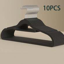 60PC/50pcs/40PC/30PCS/20PCS /10pcs, Children's Non-Slip Hanger, Children's Flocking Rack, Magic Children's Drying Rack - Beige - View 15