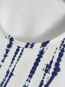 Vacation Print Sleeveless Casual Tank Top - White - View 4