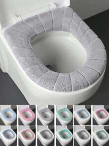 1pc Creative Pumpkin Pattern Toilet Seat , Washable Cushion, Anti-Slip Bottom For Bathroom Decor