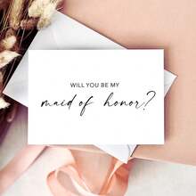 Will You Be My Maid Of Honor, Bridesmaid Proposal, Bridesmaid Gift, Wedding Cards Bridesmaid Proposal Card, Wedding Party Card - Multicolor - View 2