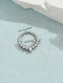 一体式不锈钢银色和金色鼻环套装，女士鼻钉，鼻中隔环饰品，鼻部穿孔饰品，吊坠鼻环配饰，女士身体饰品，鼻部穿孔饰品。 - 圓形 - 查看 17