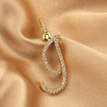 1pc Copper Zirconia A-Z Alphabet Pendant Chain Necklace Fashion Woman Initial Name Jewelry