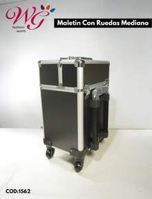 MALETIN CHICO CON RUEDAS - atigrado negro - Ver 2