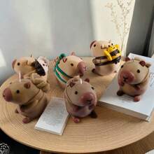 1PC Capybara Series Silicone Mold (Carrying Oyster/Turtle/Bee Bag Design) For DIY Aromatherapy Candles, Plaster Sculptures, Handmade Soaps & Diffuser Stones Crafting