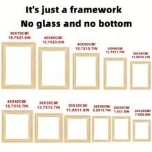 1 Set DIY Oil Painting Frame Decor Real Wood Inner Frame, Numbered Painting Frame Assembly Kit, Canvas Wood Frame, Thick Wood Molding For DIY Oil Painting, Art Canvas, Diamond Painting, Calligraphy Practice (4 Unassembled Frame Bars)