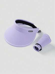 夏季upf50+寬邊女式騎行遮陽帽,帶可拆卸護罩的防紫外線遮陽帽 - 空頂 - 查看 10