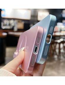 1 Piece Magnetic Phone Case, Magnetic Induction Slim Phone Case, Compatible With IPhone 16/16Pro/16Plus/16ProMax - Baby Blue - View 6