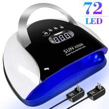 LIMEGIRL SUN X22 MAX UV LED Nail Drying Lamp Big Power Professional UV Nail Dryer Light For Gel Nails 72 Beads Fast Curing Gel Polish Lamp - Black and White - View 2