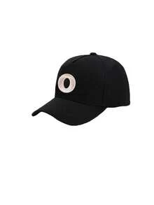 1顶简约A-Z字母印花儿童棒球帽，可调节遮阳帽，适合1-3岁男孩女孩，春秋季款 - 黑色 - 查看 6