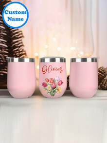 Personaliza esta 1 pieza de termo de acero inoxidable de 12 onzas con botella de agua deportiva con cualquier texto personalizado, nombre/iniciales para hacer un regalo perfecto. Ideal para una despedida de soltera, fiesta de cumpleaños o cualquier evento. - Multicolor - Ver 9