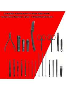 Luxury Manicure And Pedicure Set – Extra Sharp Stainless Steel Nail Clippers, Scissors, Files & Grooming Tools In Stylish Black & Red Case – Professional Nail Care Kit For Men & Women, Travel-Friendly, Perfect Gift For Husband, Boyfriend, Parents, And Valentine's Day