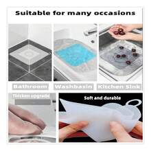 Kit 4 Protetor De Ralo Silicone Anti Odor E Insetos 15x15cm - Branco - Visão 4