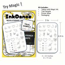 1 Kit "Tiny Designs" Revolutionary Technology Tattoos, Semi-Permanent Tattoos, Temporary Tattoos, Long Lasting, Butterfly Wings Paw Sun Hearts Moon Tattoo, Fake Tattoos, Water-Resistant, Authentic Tattoo Look, Plant-Based X158