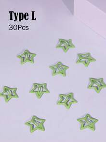 Multiple Color Combinations - 10/20/60/100pcs Colorful Oil Drop Shiny Star Hairpins, Adorable Versatile Summer Hair Clips Claw Clips Hair Slide Hair Barrettes - Multicolor - View 40