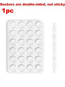 1 pieza/2 piezas Soporte para teléfono con ventosa de silicona doble cara, forma cuadrada, 14 opciones de color, soporte móvil, portátil y móvil