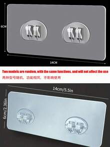 10/5/1pc Invisible Adhesive Hook - Waterproof Transparent Self-Adhesive Wall Hooks, High Load-Bearing Storage Rack Hooks For Bathroom, Suitable For Home, Bedroom, Bathroom, Kitchen, Living Room - Multicolor - View 8