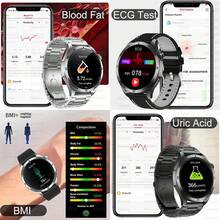 GUHUAVMI 2025 New ECG+PPG Smart Watch GT5 For Men Women, 1.43inch(3.63cm) 466*466 AMOLED Screen, With Bluetooth Call, SOS, Message Push, Multi-Sports Mode Smartwatch, Healthy Smart Watch With Heart Rate/Blood Oxygen/Blood Lipids/Uric Acid/Micro Physical Examination, Etc. For Android IOS, Valentines Gifts