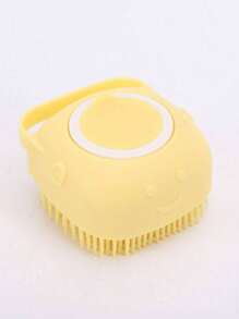 1pc Silicone Bath Brush With Liquid Dispenser, Exfoliating Back Scrubber, Pet Grooming Brush For Dogs & Cats