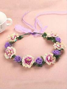 花冠，人造满天星花头饰，新娘，仙女，摄影，派对，婚礼