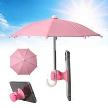 Soporte paraguas para motocicleta/bicicleta para uso al aire libre, resistente a la lluvia y el sol, de tamaño mini, con recubrimiento de plata, estructura resistente al viento, para uso en todo tipo de clima