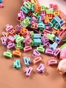 1 Box 50pcs Spring Square Snap Hair Clips For Women Cute Fresh Front Bangs Side Extension Accessories - Multicolor - View 3