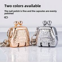 1 Pc Mini Wallet & Nail Clipper, Stainless Steel Foldable Portable Cute Nail Care Tool With Keychain, Can Be Hung On Backpack Handbag