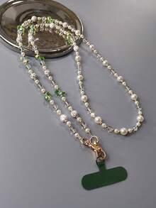 水晶莱茵石球挂绳带 - 斜挎/单肩款式，长度较长，适合户外、旅行、摄影、购物，可与手机兼容，可作为送给母亲、家人、朋友、生日、节日的礼物，手机挂饰，手机链