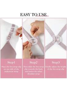 Bra Strap Clips, 12Pcs Bra Clips For Back, Anti-Slip Bra Straps Holder, Buckles Cleavage Control Clips For Bra