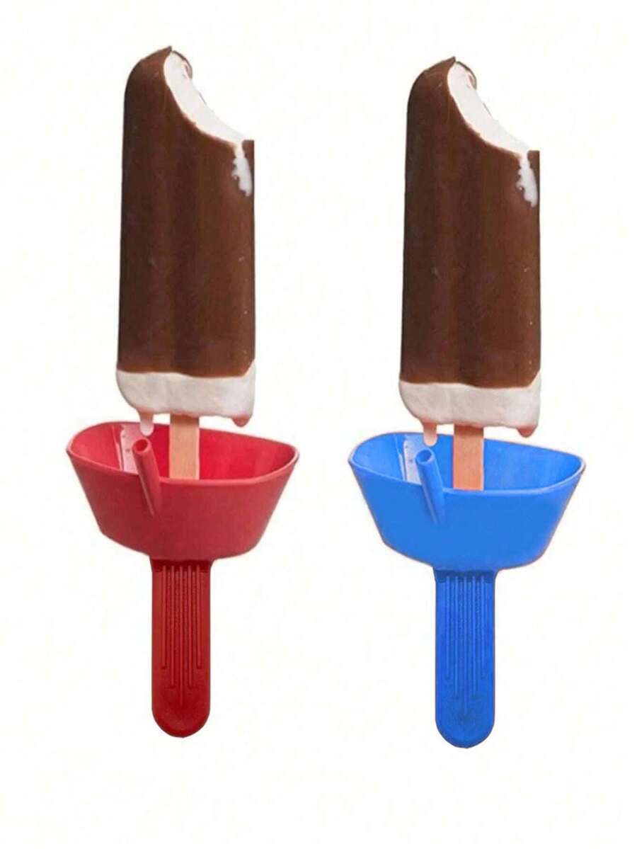 1pc Ice Cream & Popsicle Stand/Holder, Anti-Spill, Anti-Leak, Anti-Dirt, Anti-Sticky Fingers - Multicolor - View 1