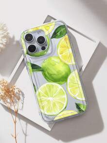 Etui na telefon z nadrukiem z limonkowego wzoru TPU Frosted Anti-Fall, kompatybilne z 16/11/12/13/14/15/15pro/15 Plus/15 Promax/7plus/8plus/X/Xs Max/Xr/11pro/12pro/13pro/14pro/12mini/13mini/11promax/12promax/13promax/14promax/14plus/6/6s/6plus/7/8/16Pro/16plus/16promax/Se i Galaxy/A54/A14/A12/A13/A15/A32/A33/A24/A52S/S20/S21/S22/S23/S24/S23Plus/S24ultra/S25/A15/A33/A23 - Przezroczysty - Zobacz 3