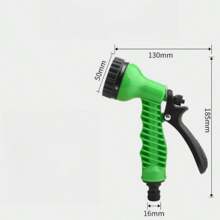 1pc 25/50/75ft Expandable Garden Hose With 7-Function Shower Sprayer Set - Durable, Nozzle Attached Yard Watering & Irrigation Hose, Outdoor Use And Car Wash Hose High Pressure Water Gun - No Power Needed