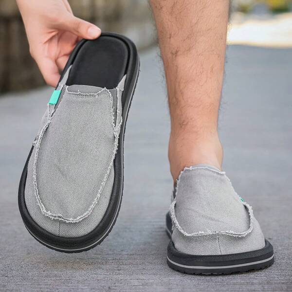 Nouvelles chaussures pour hommes, résistantes à l'abrasion et antidérapantes. Chaussures à enfiler faites main pour hommes. Nouvelles mules et pantoufles pour hommes, chaussures de sport casual à bout fermé et basse pour hommes. Chaussures à enfiler mode pour hommes pour le printemps et l'été