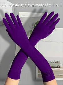 Gants longs pour femmes pour soirée, gants d'opéra en satin noir, gants haute élasticité qui ne se déforment pas et remontent jusqu'aux coudes