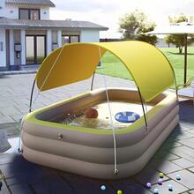 Inflatable Swimming Pool, New Design Green/Yellow PVC 3-Layer Swimming Pool, UV Resistant For Backyard & Garden - Yellow - View 4