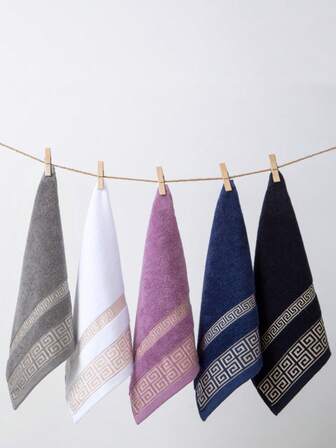 1/5/10 Pcs Square Handkerchiefs 34*34cm , Multiple Colors, Minimalist Plaid & Floral Patterns. Hand Towels, Face Towels, Small Absorbent Quick Dry Towels For Men, Women, Couples, Suitable For Bathroom, Kitchen, Travel, Hotel, Festival Gifts,School,Back To School,Travel,Travel Essentials,Home Essentials,Towel,Skin Care