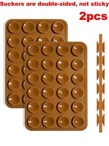 1 pieza/2 piezas Soporte para teléfono con ventosa de silicona doble cara, forma cuadrada, 14 opciones de color, soporte móvil, portátil y móvil