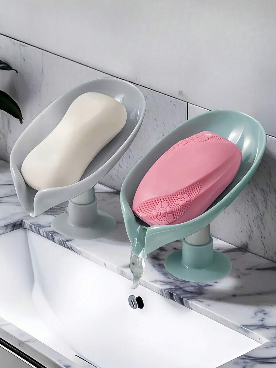 1/2-częściowa mydelniczka bez perforacji, stojąca, do użytku domowego, do prania, do toalety, do kreatywnego odpływu, bez wody, mydelniczka z przyssawką, do montażu na ścianie, do łazienki, dekoracja jesienna, powrót do szkoły